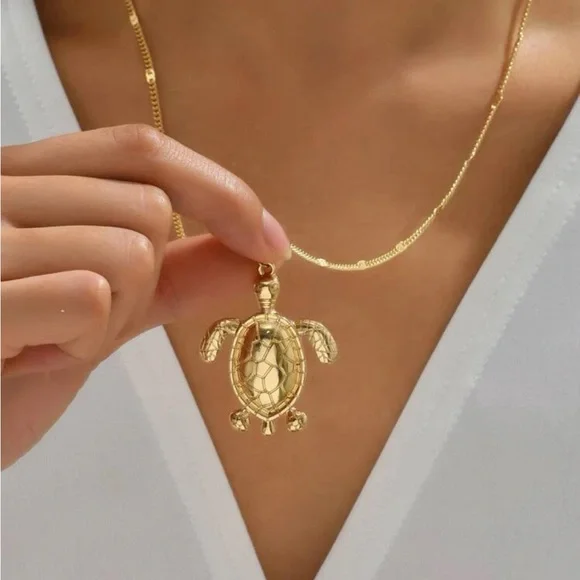 Turtle Pendant Necklace - Picture 2 of 5